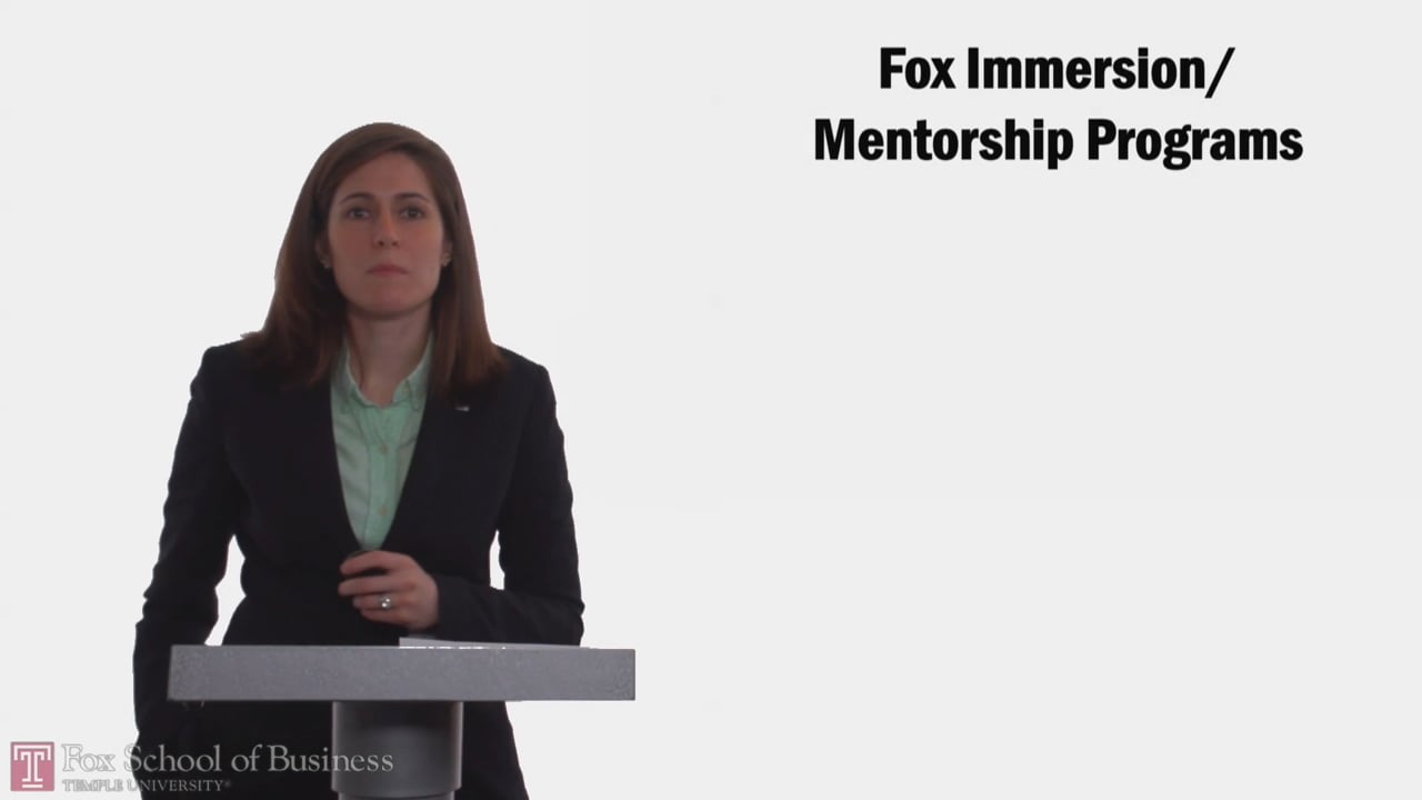 Login to view Fox Immersion and Mentorship Programs