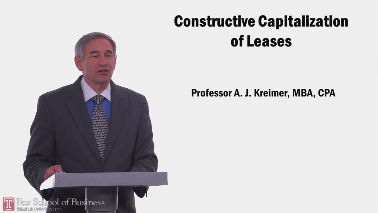 Constructive Capitialization of Leases