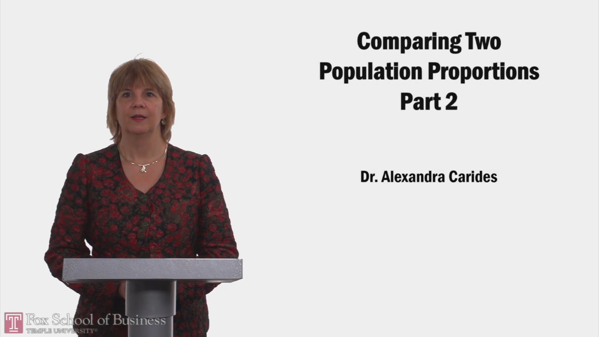 Comparing Two Population Proportions PT2