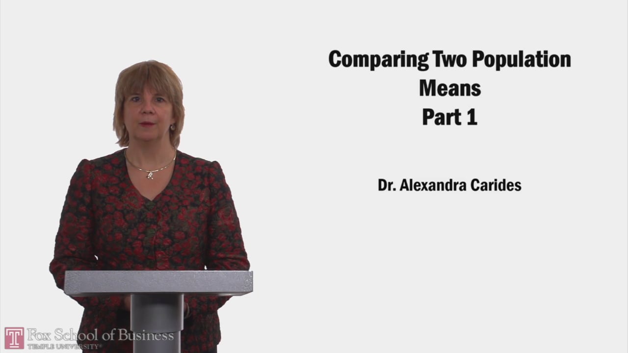 Comparing Two Population Means PT1