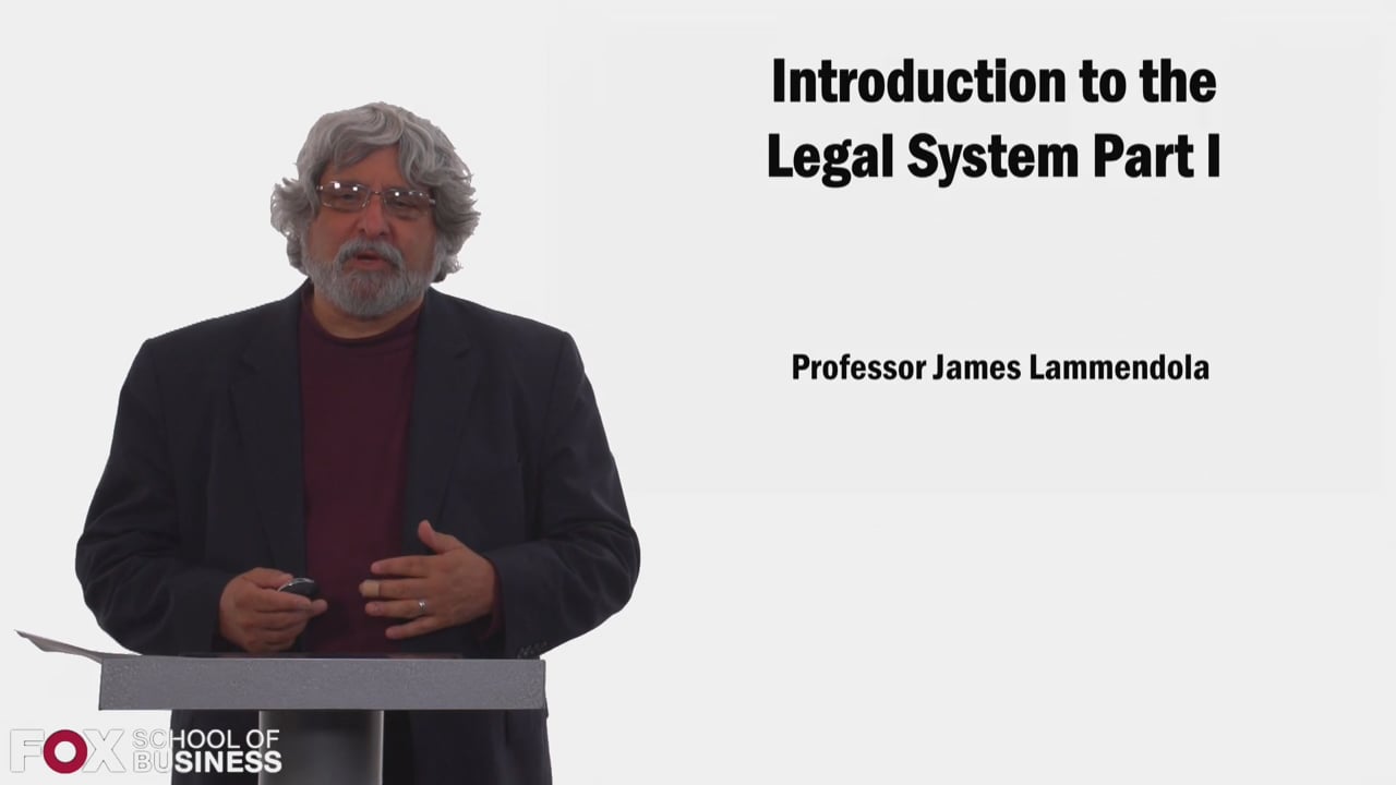 Introduction to the Legal System Part 1