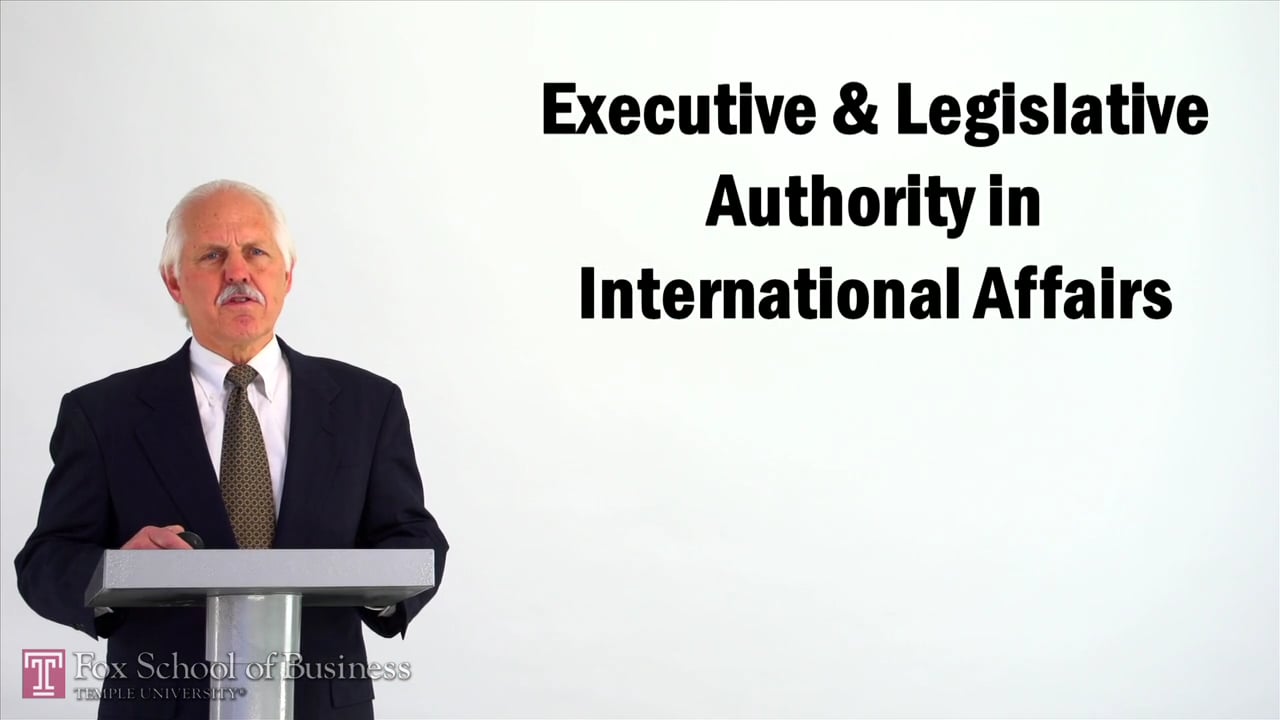 Executive and Legislative Authority in International Affairs