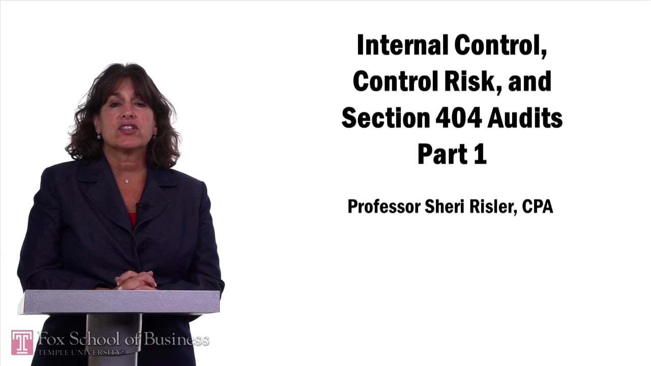 Internal Control, Control Risk, and Section 404 Audits Part 1