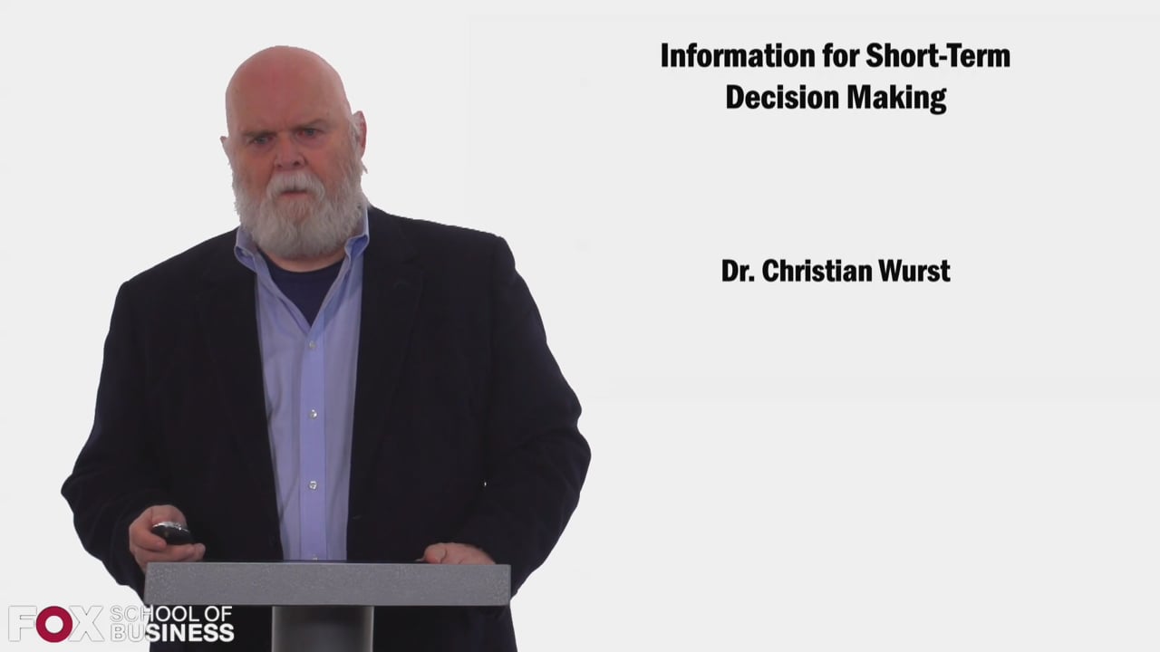 Login to view Information for Short Term Decision Making