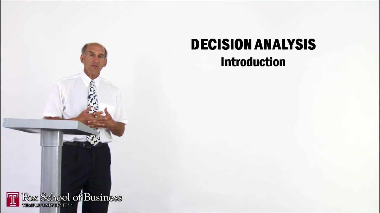 Decision Analysis I