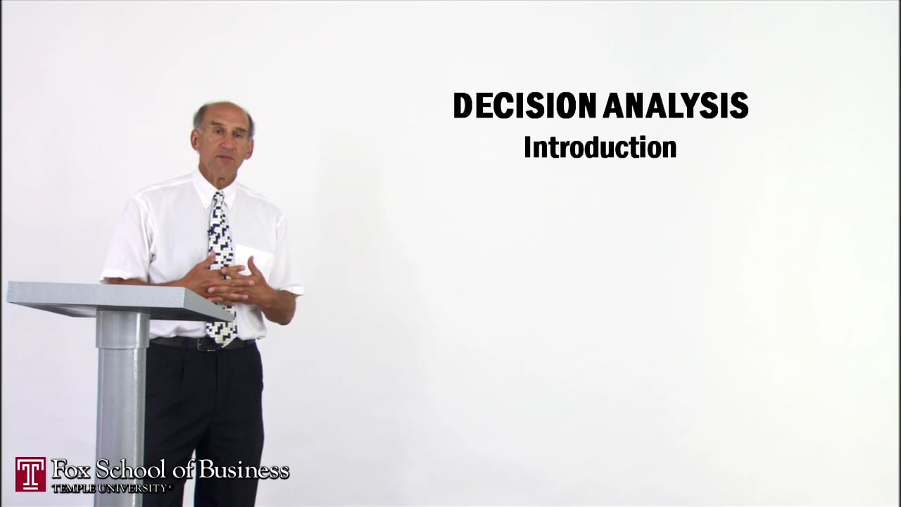 Login to view Decision Analysis I
