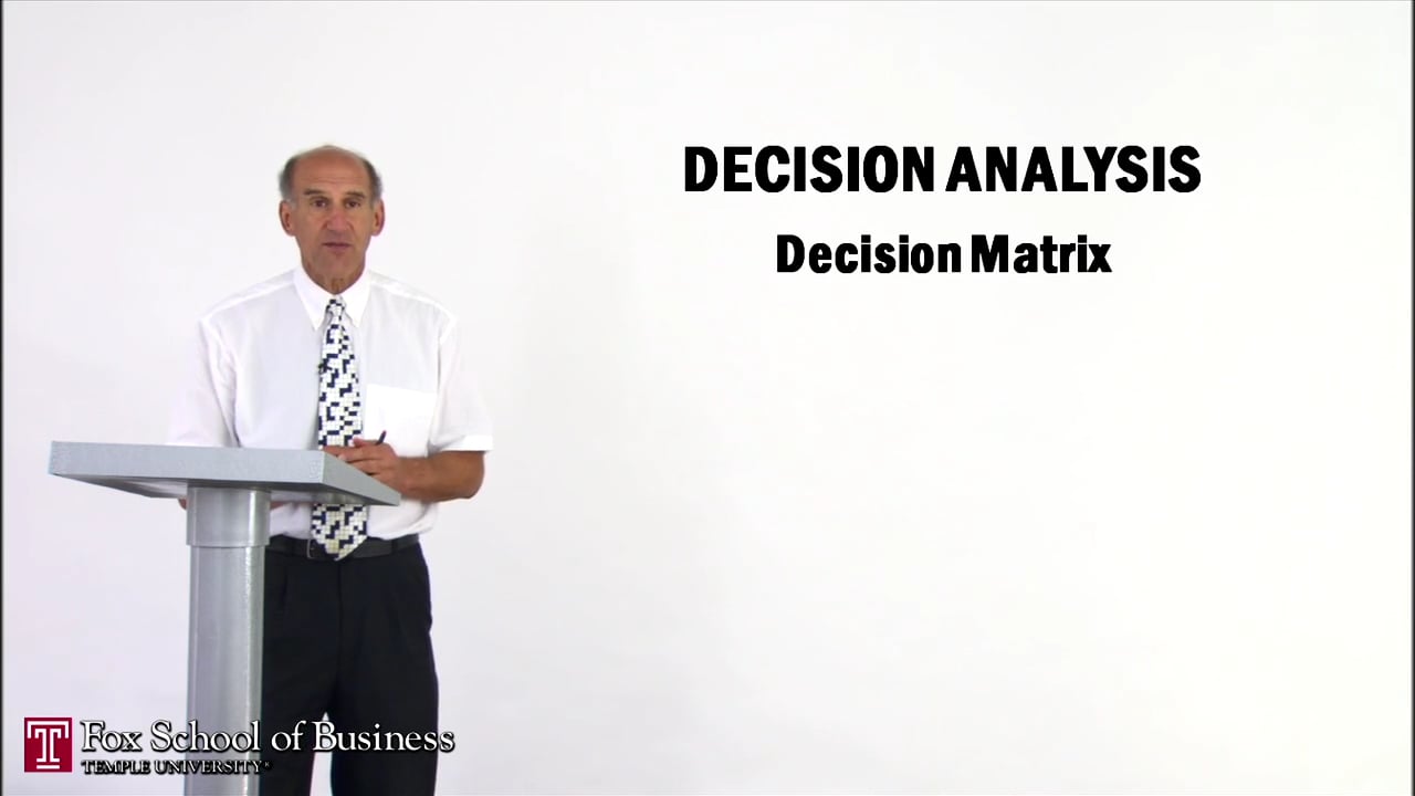 Login to view Decision Analysis II