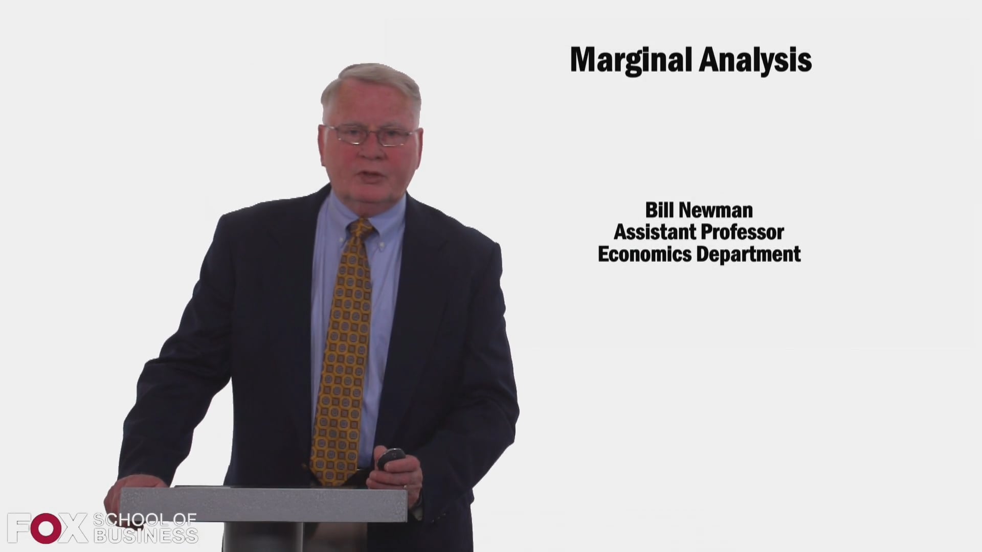 Marginal Analysis