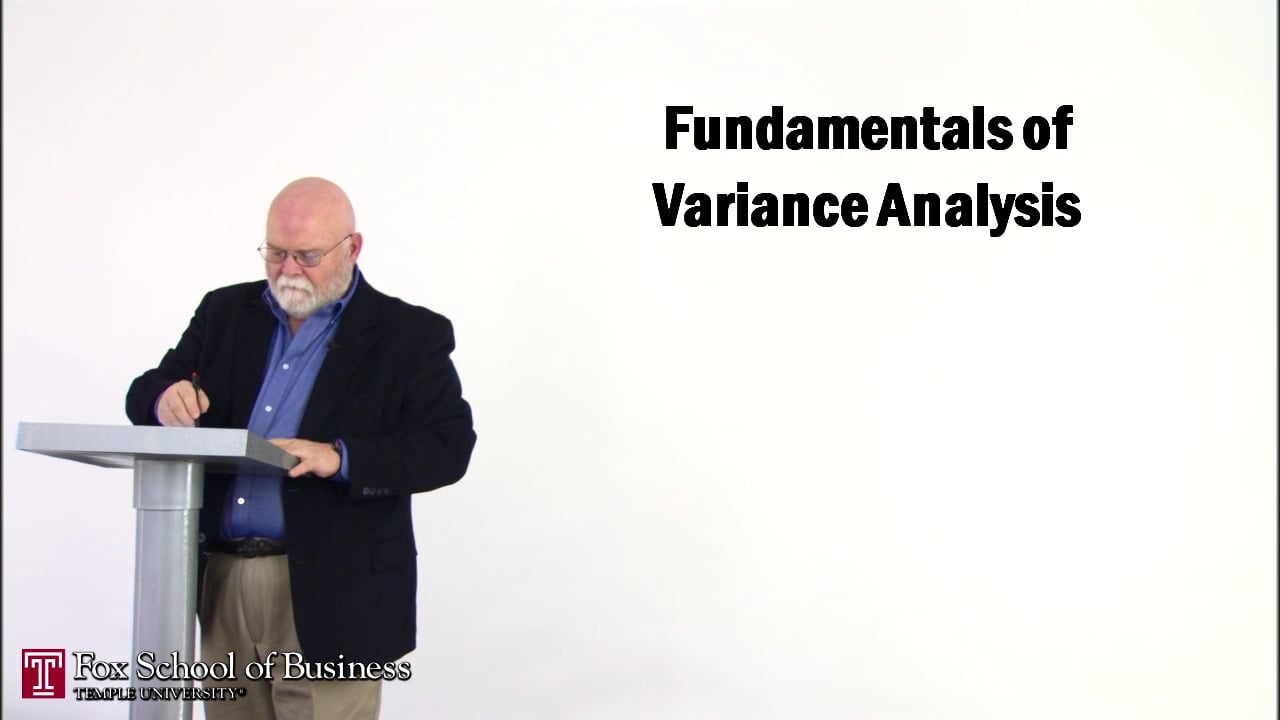 Fundamentals of Variance Analysis