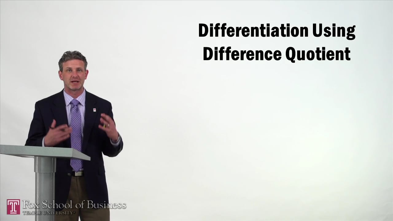Differentiation Using Difference Quotient