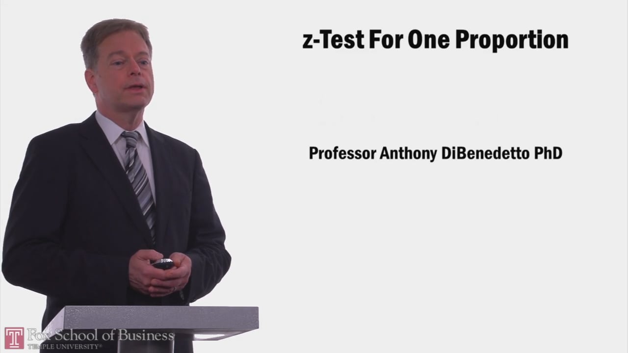 z-Test For One Proportion