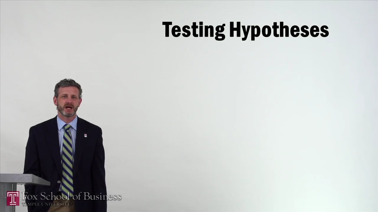 Testing Hypotheses