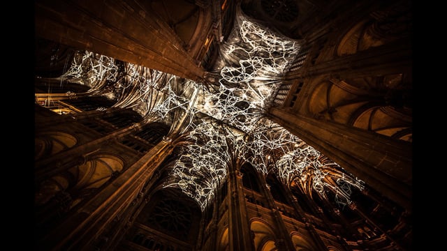 Miguel CHEVALIER "Voûtes Célestes 2016" Nuit Blanche 2016 Saint Eustache Paris by Claude Mossessian