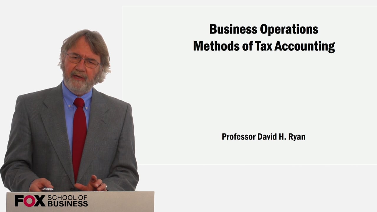 Business Operations Methods of Tax Accounting