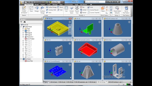 M1A1 - Introdução ao Modelamento de Chapas no Inventor