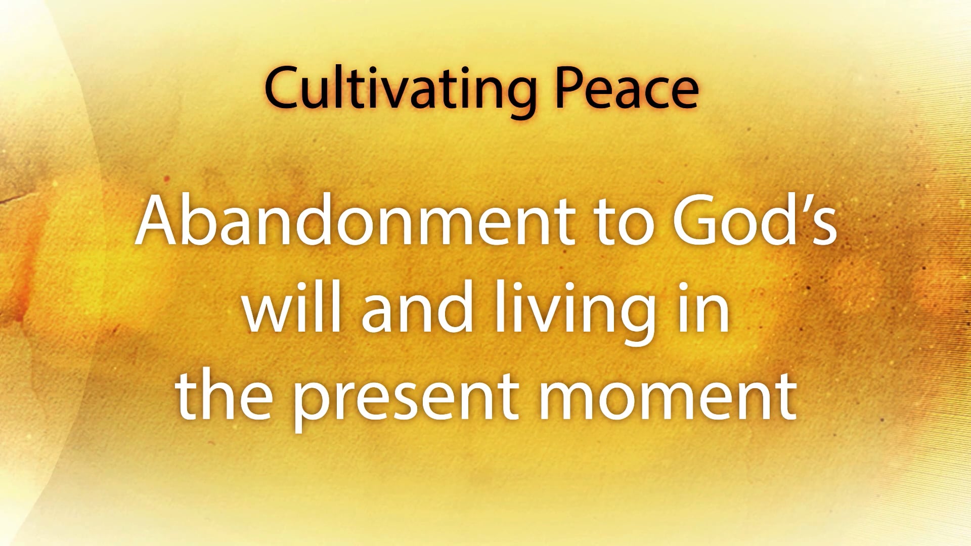 Cultivating Peace | Spiritual Leadership Workshops