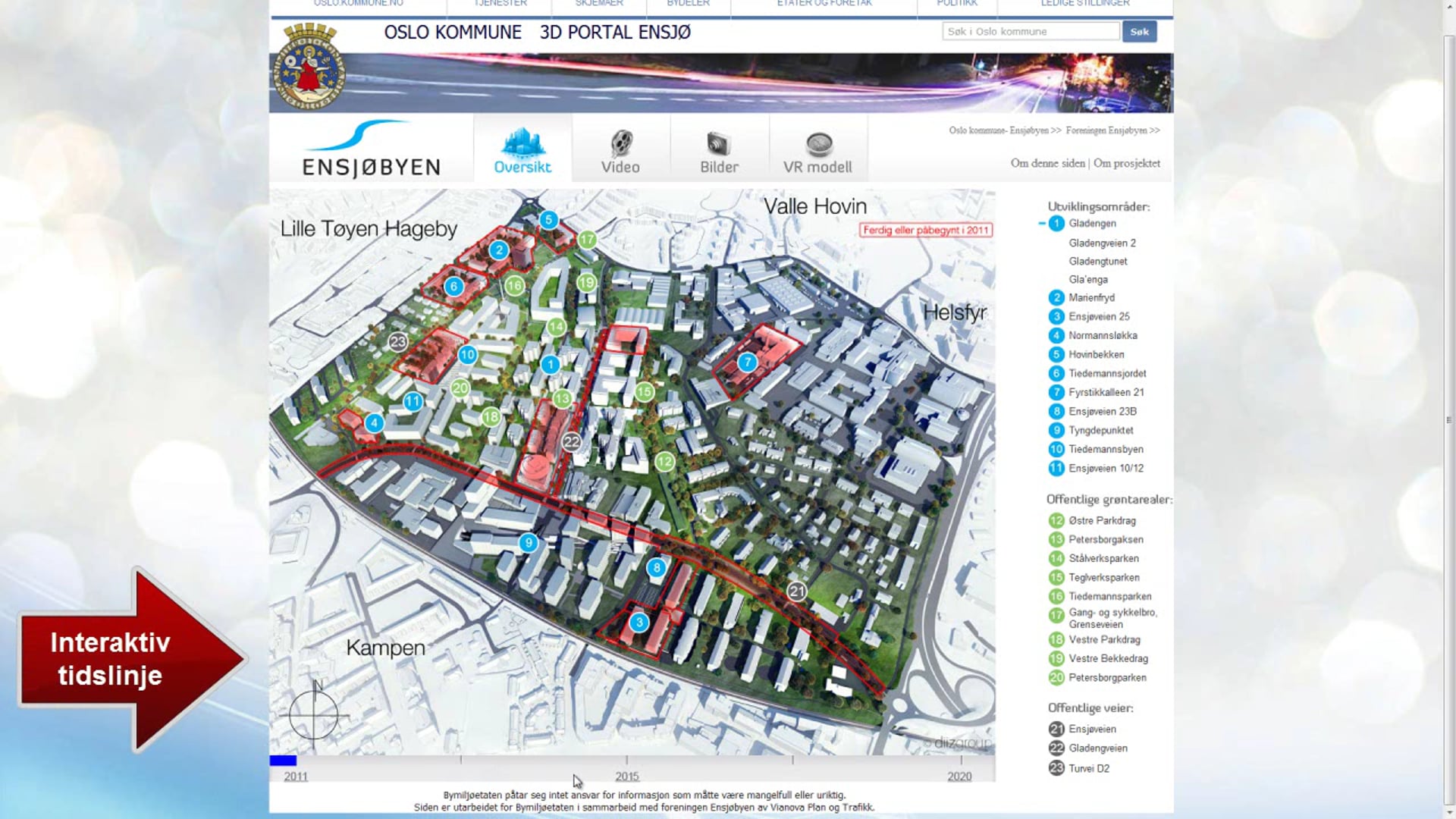 Ensjø New City development project web 2011