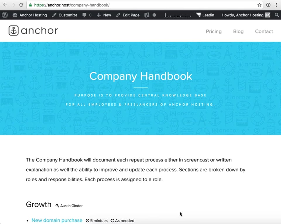 Handbook Overview