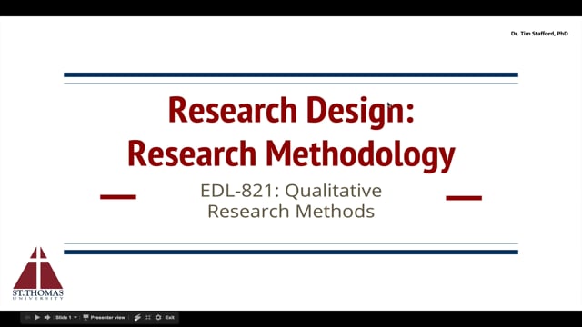 Research Design: Part 3 - Research Methodologies