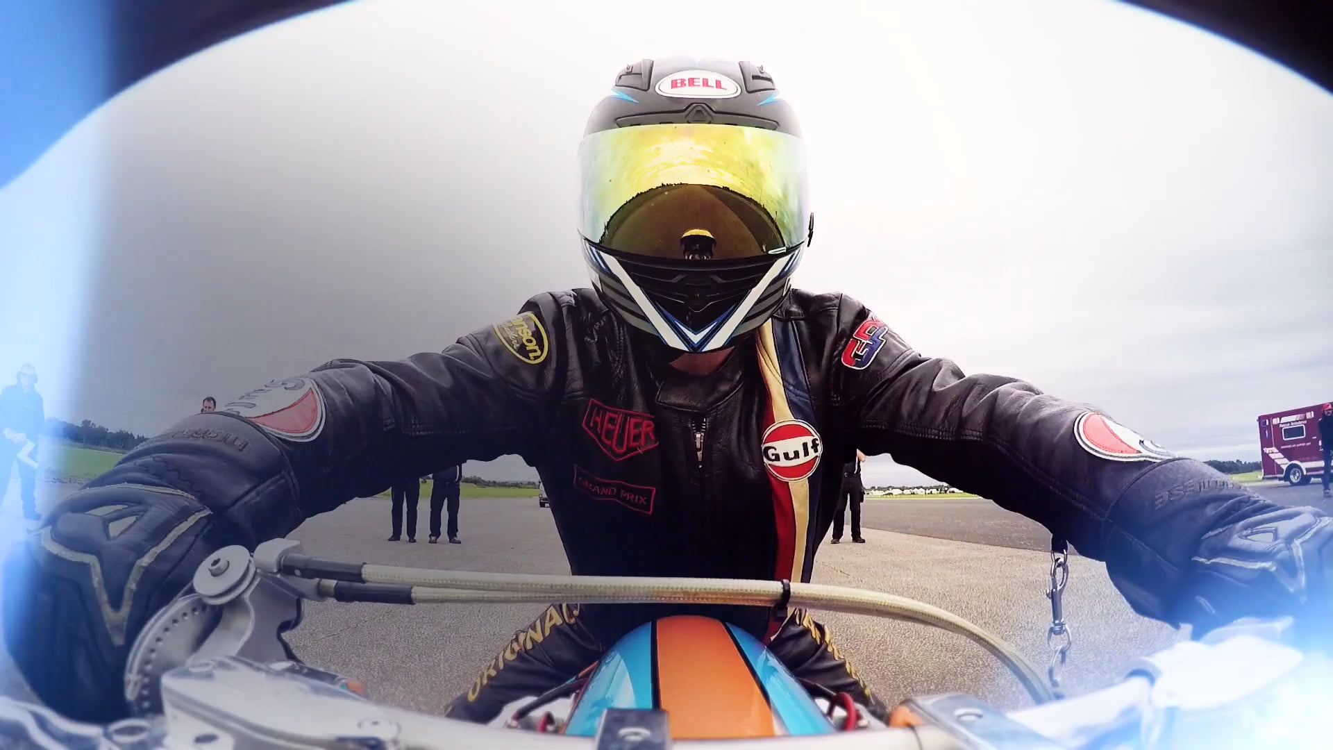 The Gulf Oil Dragracing Top Fuel Bike Attempts to Set New Land Speed Record