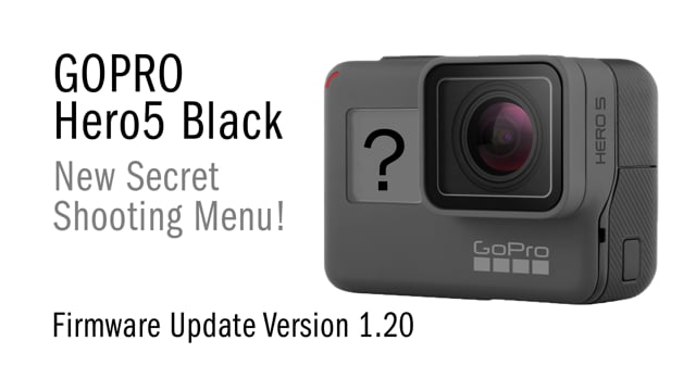 GoPro Hero5 Black - Secret Menu for Underwater Settings!