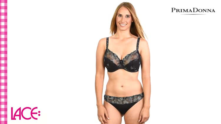 PrimaDonna Lingerie Iris Bra Thong Charcoal Lace.de