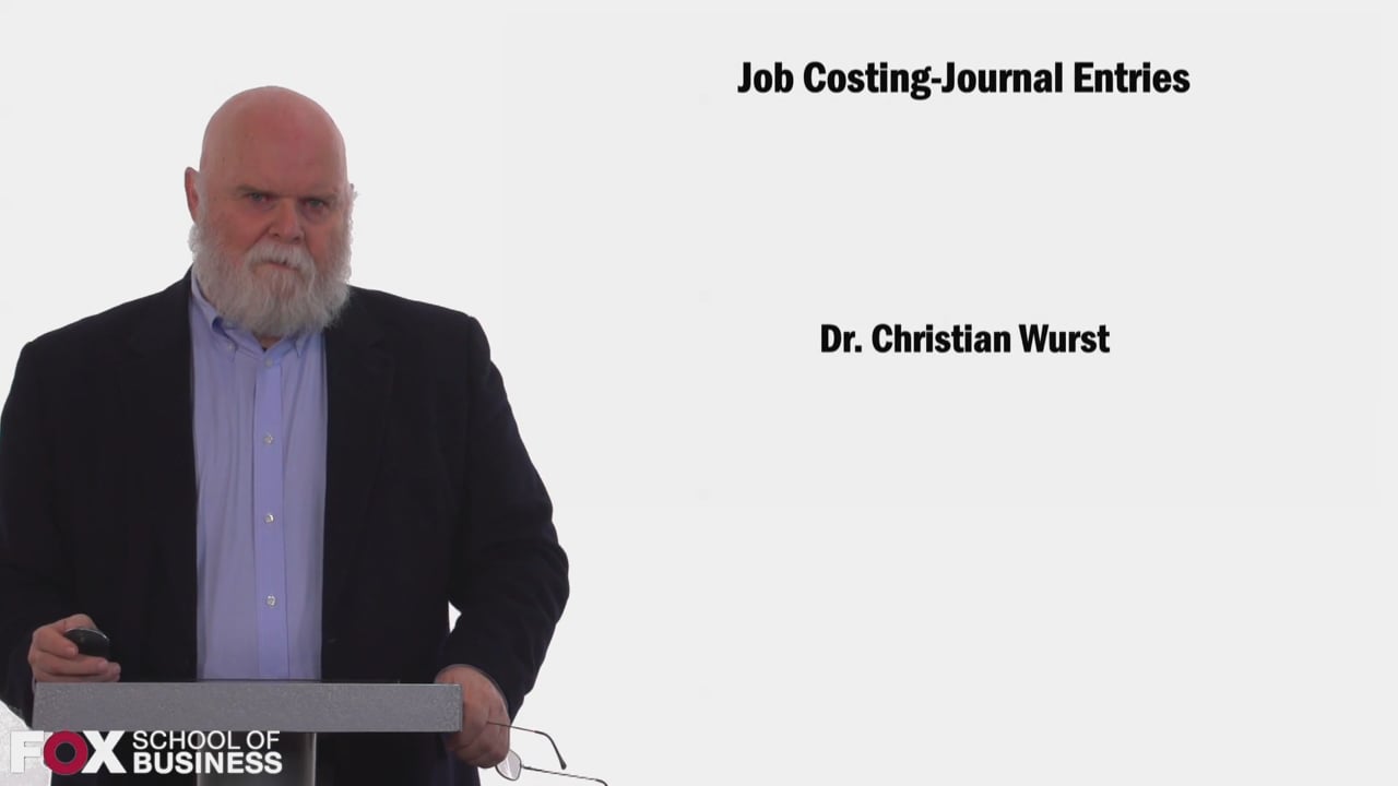 Job Costing Journal Entries