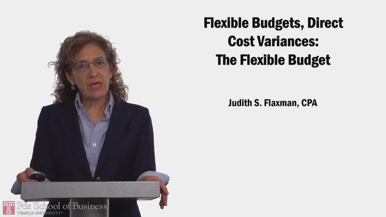 58109Flexible Budgets, Direct Cost Variances The Flexible Budget