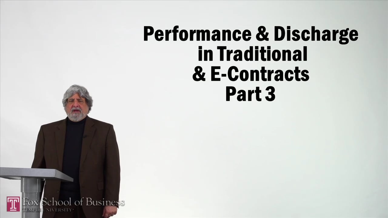 Login to view Performance and Discharge in Traditional and E-Contracts III