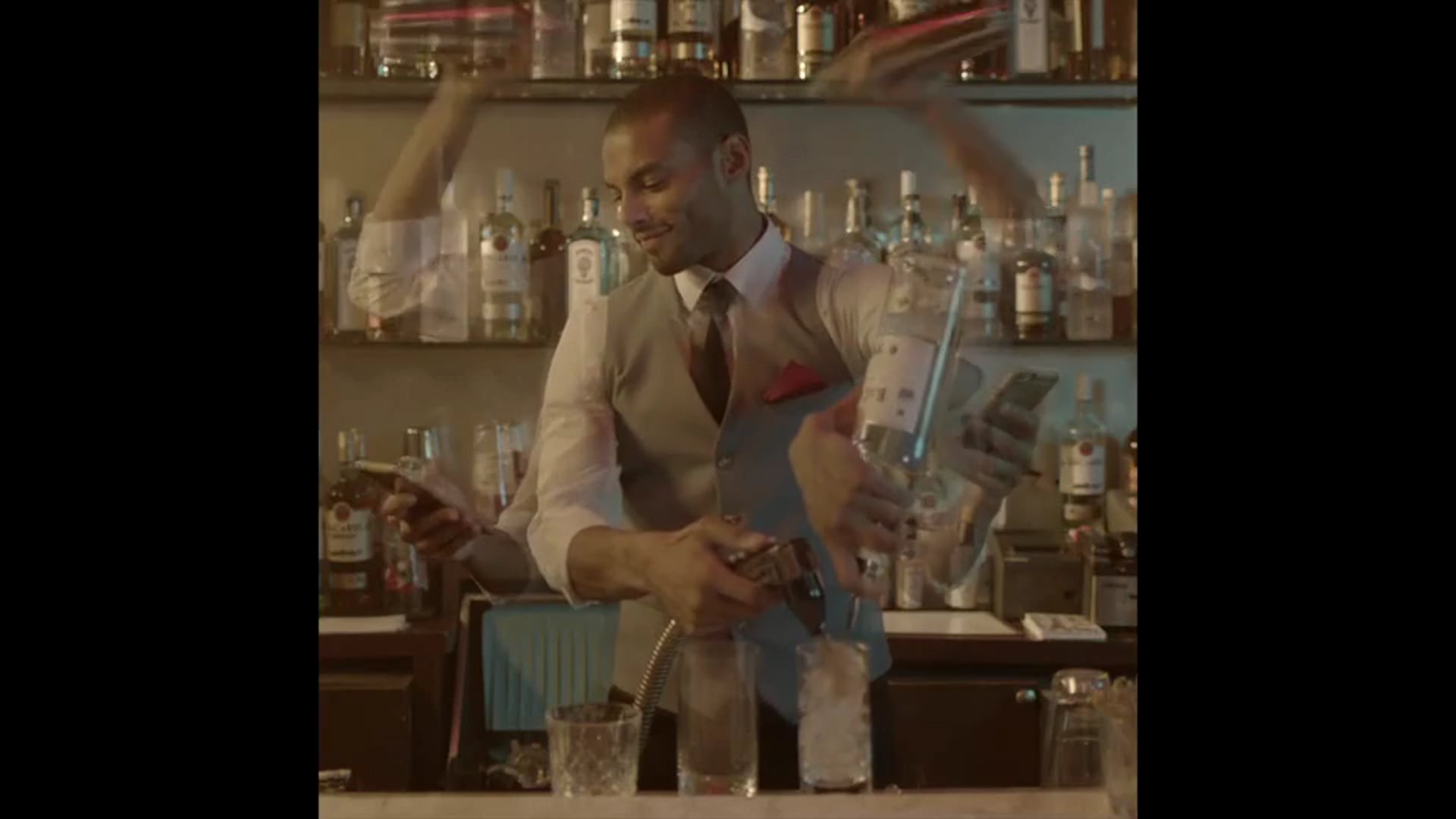 Bacardi-Three Handed Barman