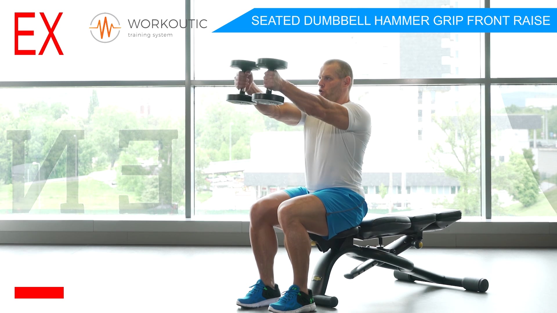 Alvorlig adelig Magtfulde Shoulders Exercises - Seated Dumbell Hammer Grip Front Raise on Vimeo
