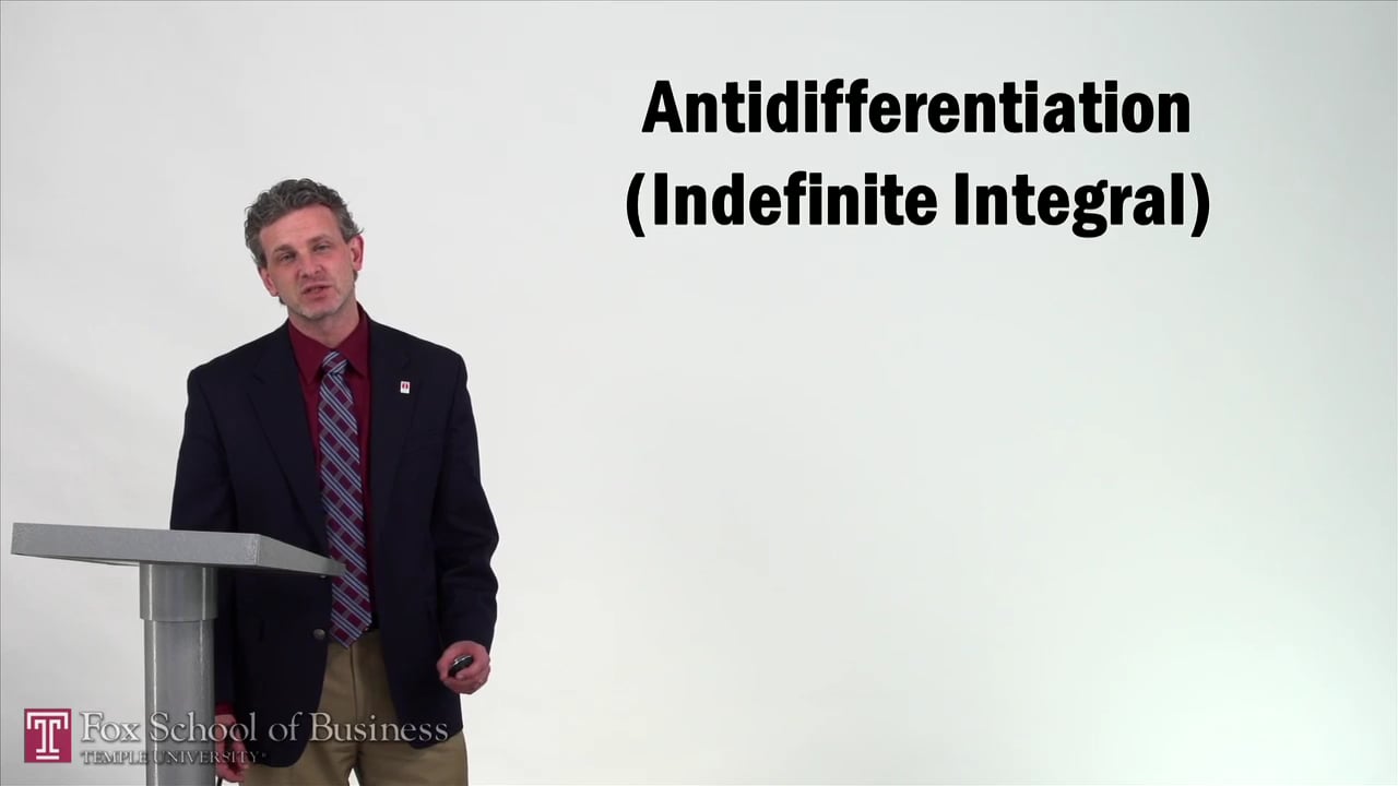 Antidifferentiation – Indefinite Integral