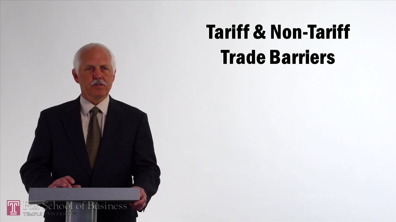 Tariff and Non-Tariff Trade Barriers