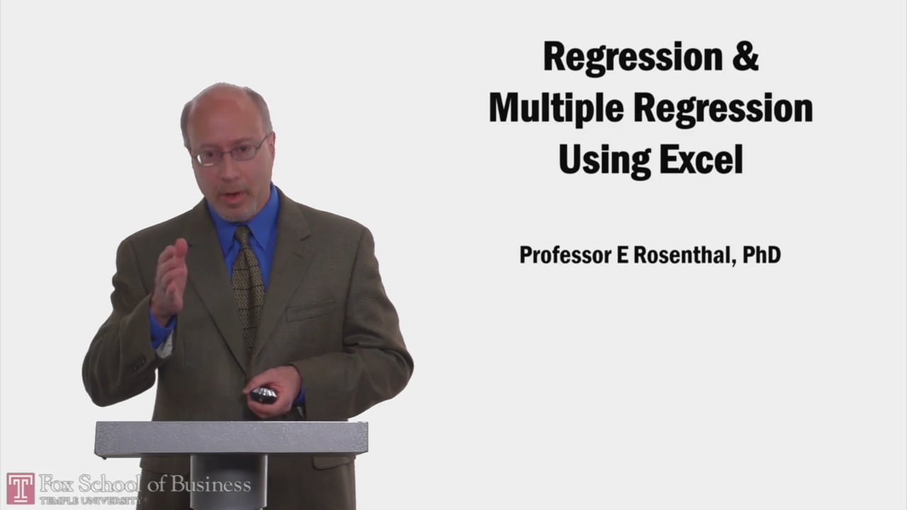 Regression and Multiple Regression Using Excel