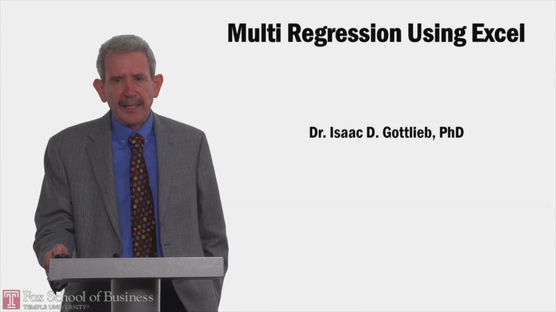 Multi Regression using Excel