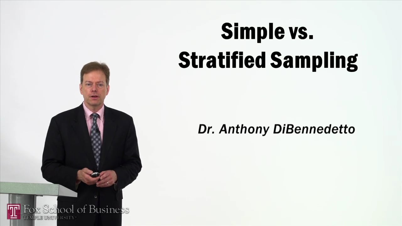 Simple vs Stratified Sampling