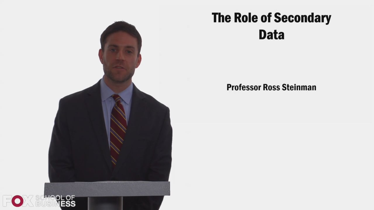 Login to view The Role of Secondary Data