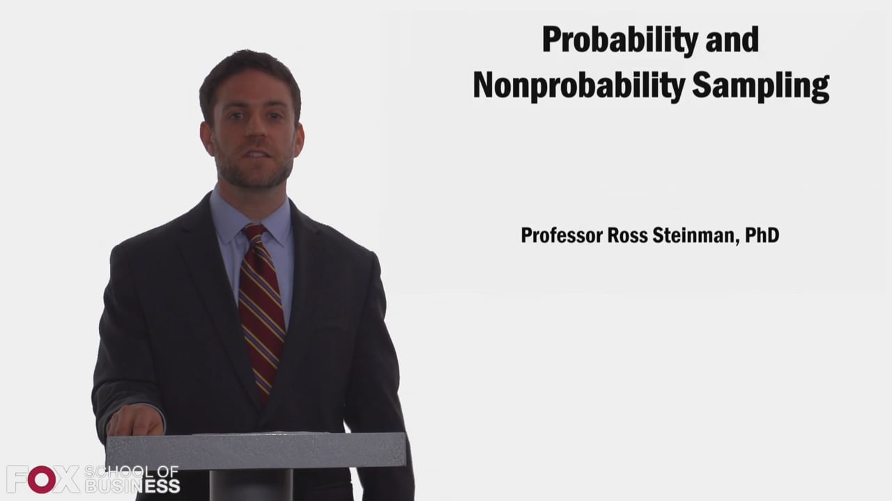 58316Probability and Nonprobability Sampling