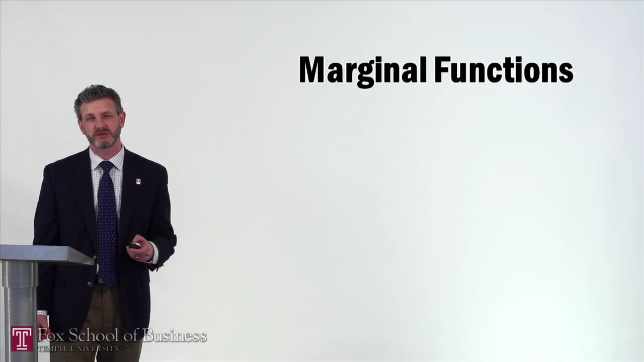 Marginal Functions