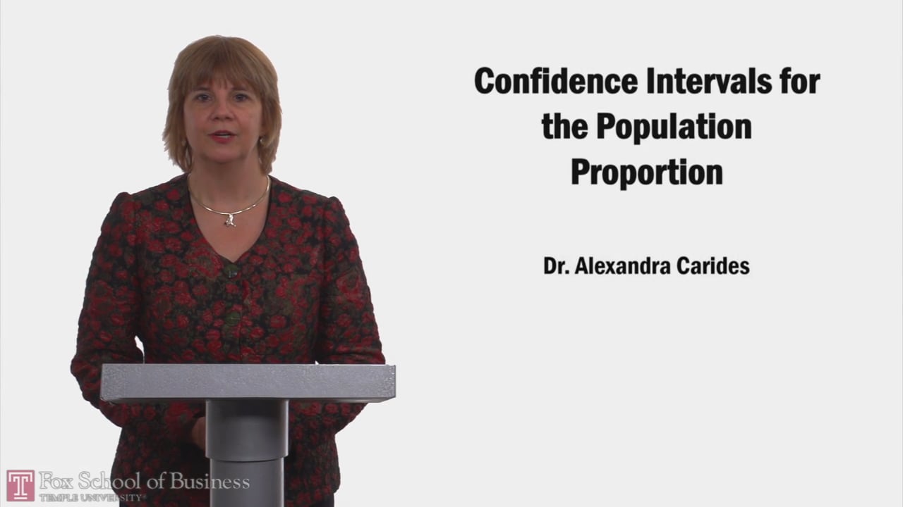 Confidence Interval for a Population Proportion