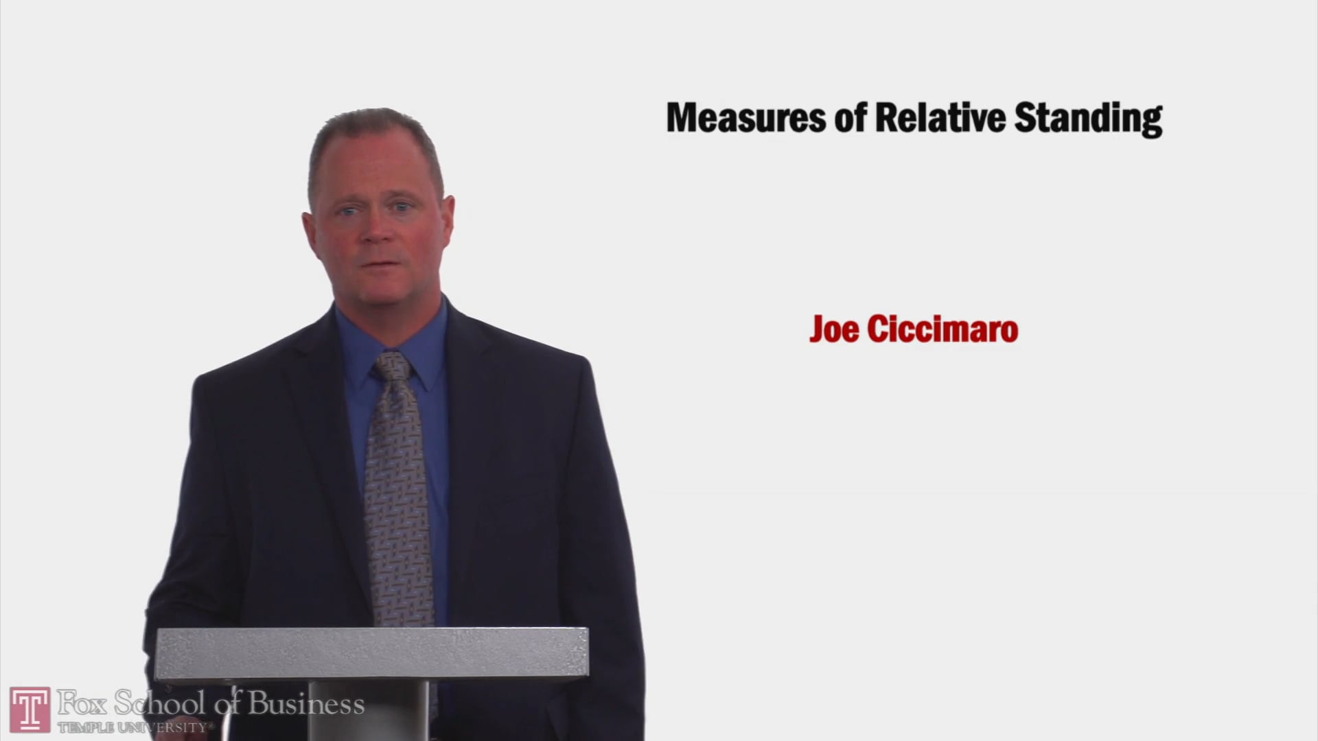 Measures of Relative Standing