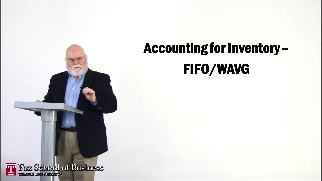 Accounting for Inventory – FIFO WAVG