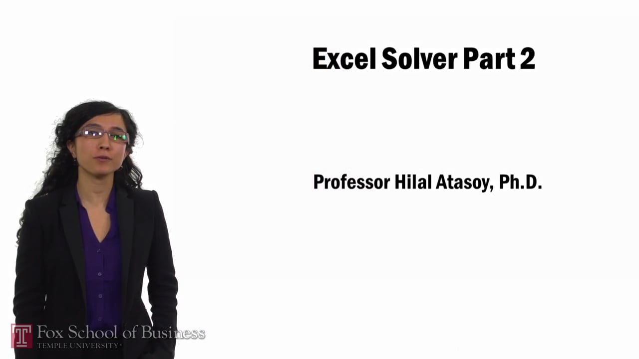 Excel Solver Part 2