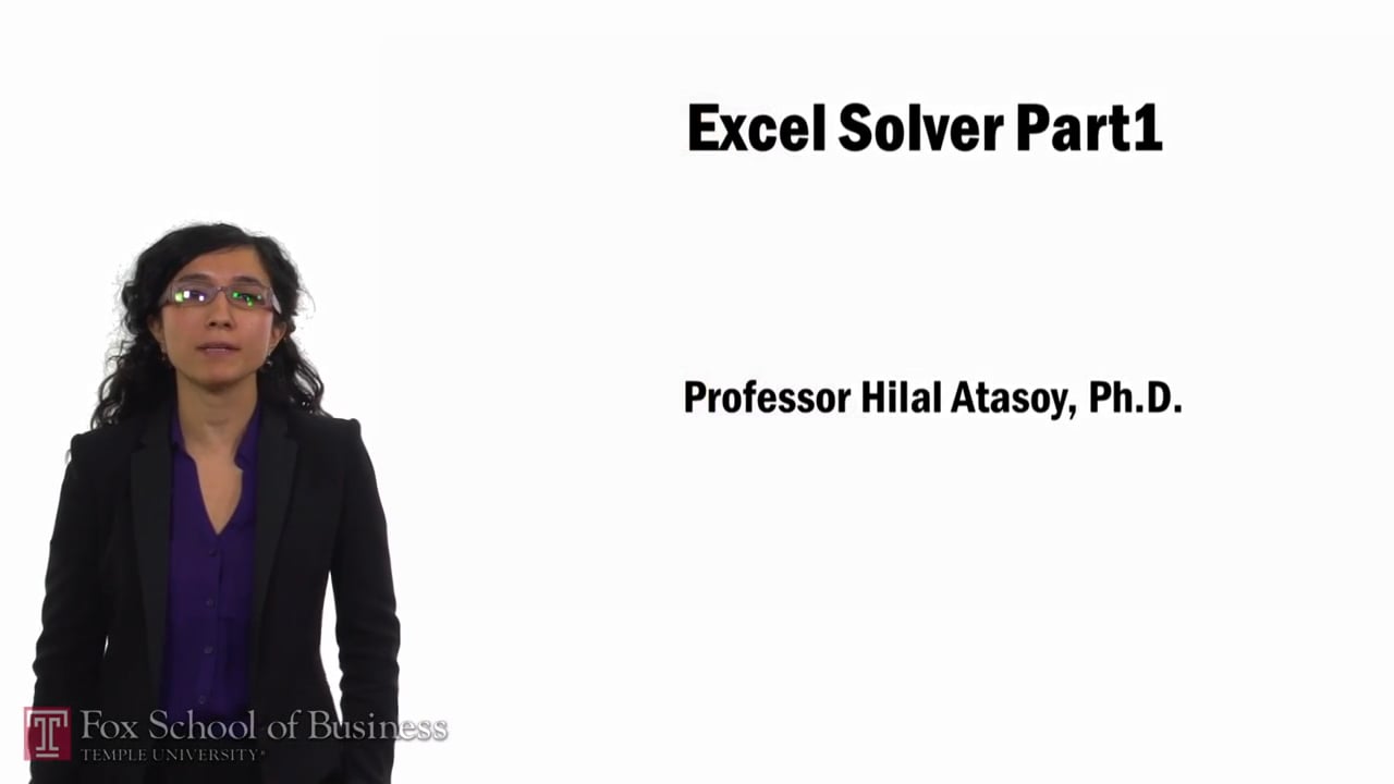 Excel Solver Part 1