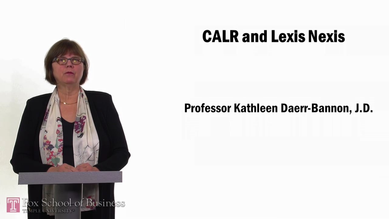 CALR and LexisNexis