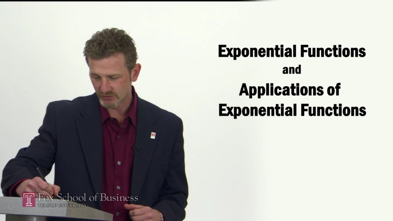 Exponential Functions and Application of Exponential Functions