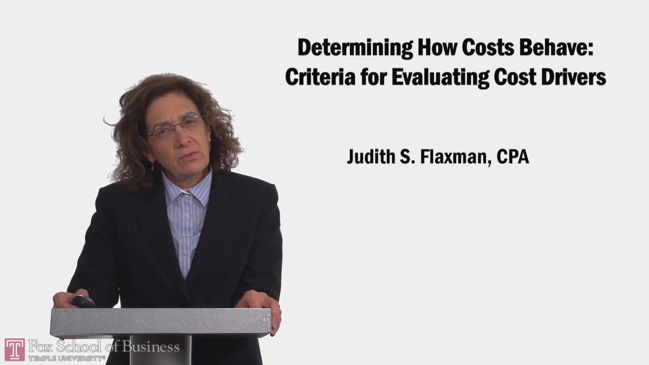 Login to view Determining How Costs Behave: Criteria for Evaluating Cost Drivers