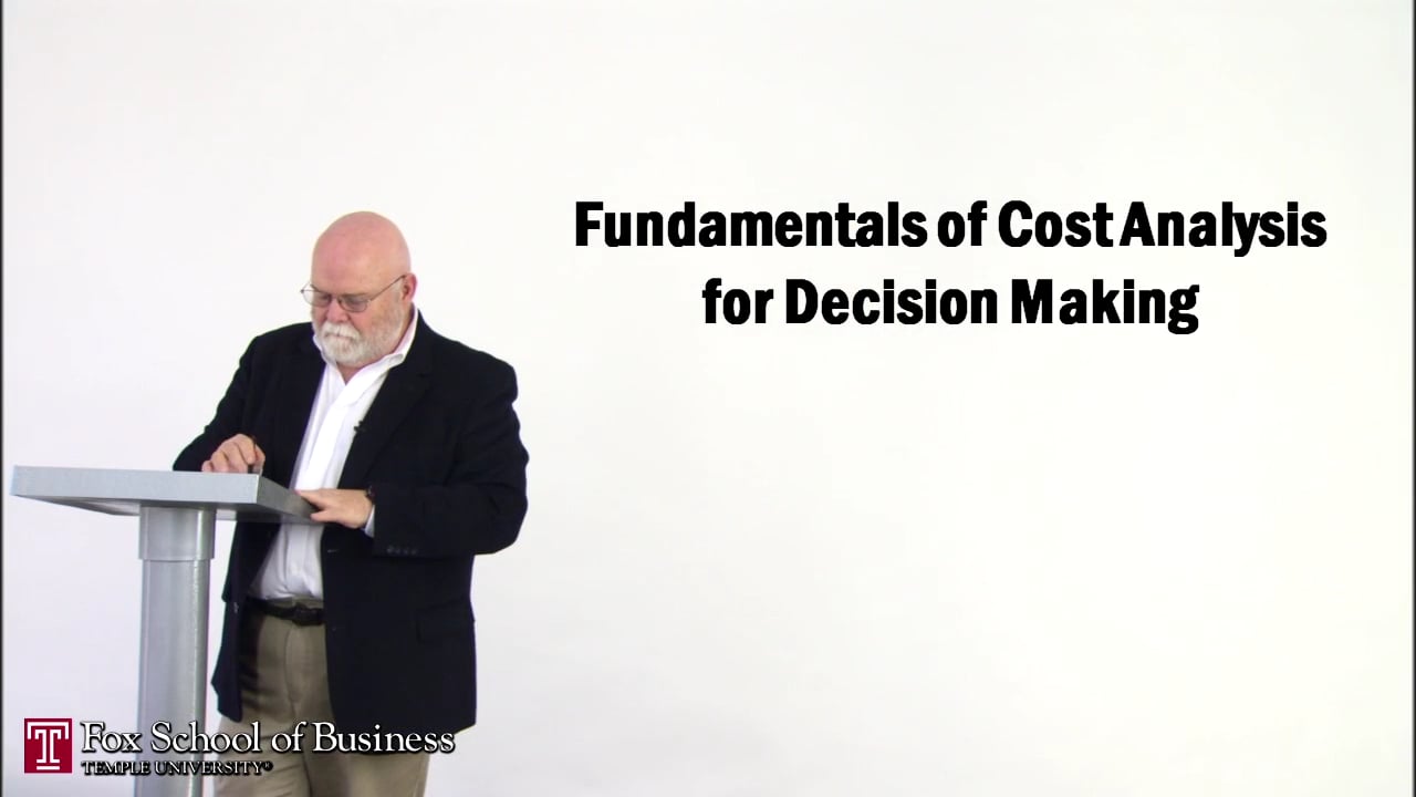 Cost Analysis for Decision Making I