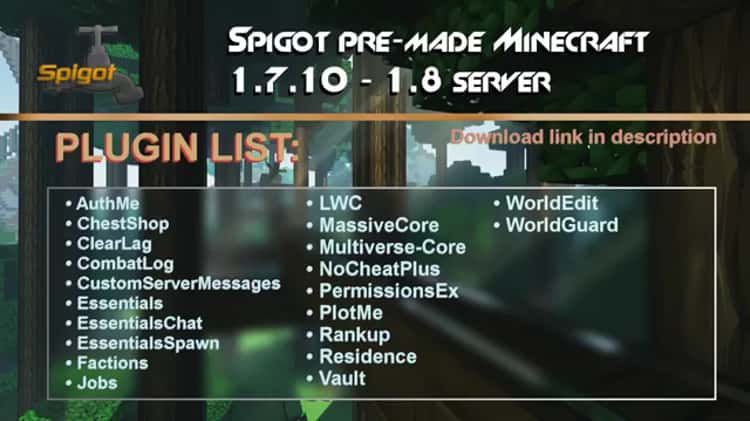 Pre-Made Survival/Factions Minecraft Server Download With Plugins.