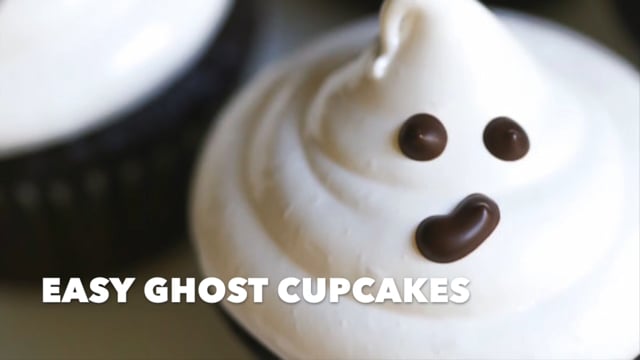 Easy Ghost Cupcakes